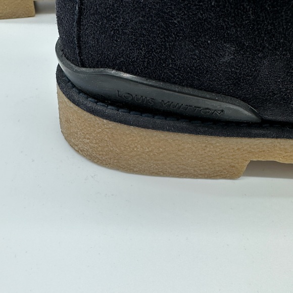 Louis Vuitton Men’s Chelsea Boot Navy Blue Suede Size 10 LV 11 US 100% Authentic - Picture 7 of 9